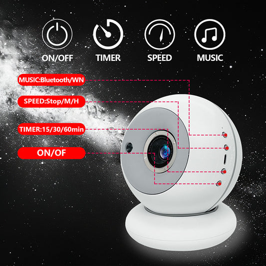Galaxy Projector Lamp with Slide Discs – 4K Star Projector, Bluetooth Speaker & Timer