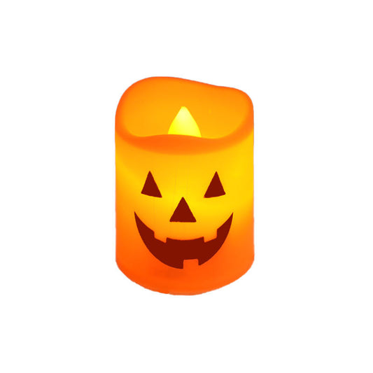 Halloween Jack-O’-Lantern LED Tea Lights – Battery-Operated Flameless Candles (Set of 6)