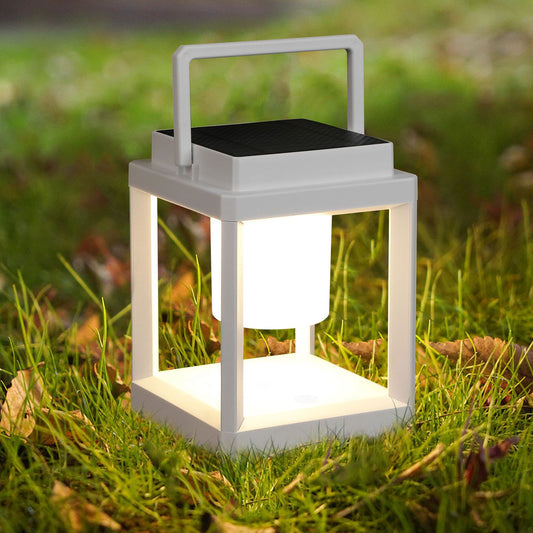 Solar Powered LED Lantern – Outdoor Garden Patio Light, Warm White, Auto On/Off, Waterproof