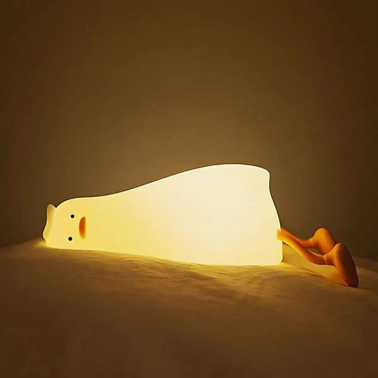 Cute Bunny Night Light – Soft Silicone LED Bedside Lamp, Warm Cozy Glow