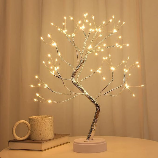 LED Bonsai Tree Light – Warm White, Adjustable Branches, Tabletop Fairy Tree Lamp | Zichenglight
