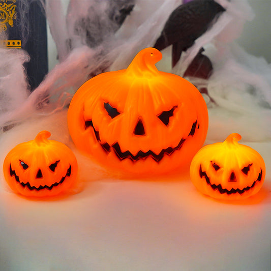 Halloween Jack-O’-Lantern LED Pumpkin Light – Battery-Operated Tabletop Decor (Large/Small, Set of 2)