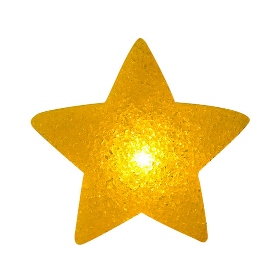 Crystal-Effect Star LED Light, Battery Powered, Warm Yellow Glow – Kids Room & Holiday Décor | Zichenglight