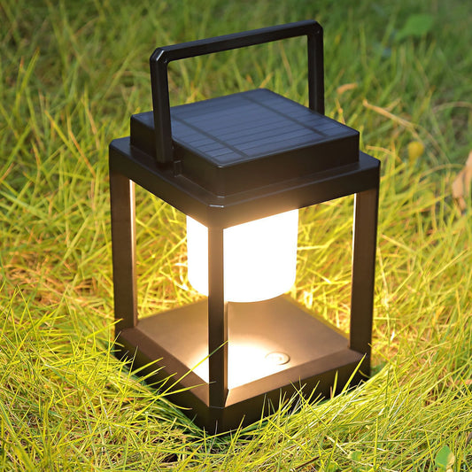 Solar Powered LED Lantern – Outdoor Garden Patio Light, Warm White, Auto On/Off, Waterproof